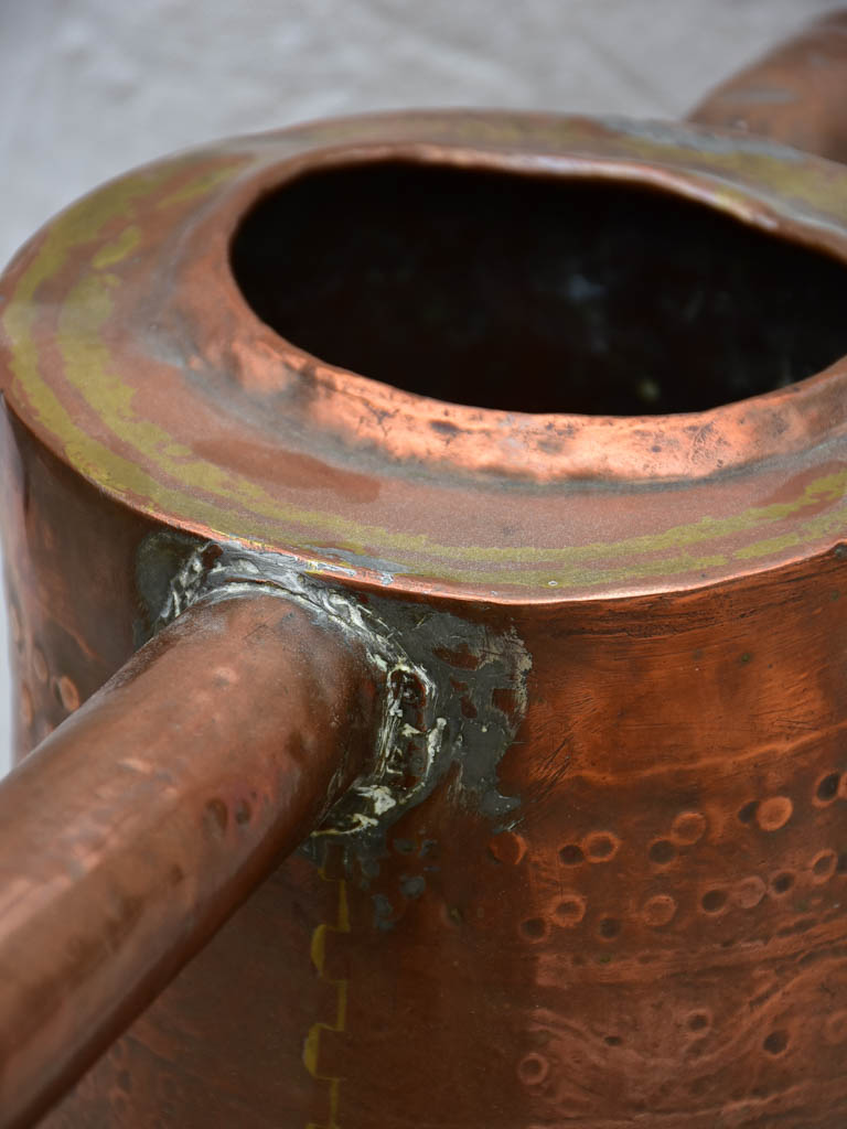 Antique French copper watering can