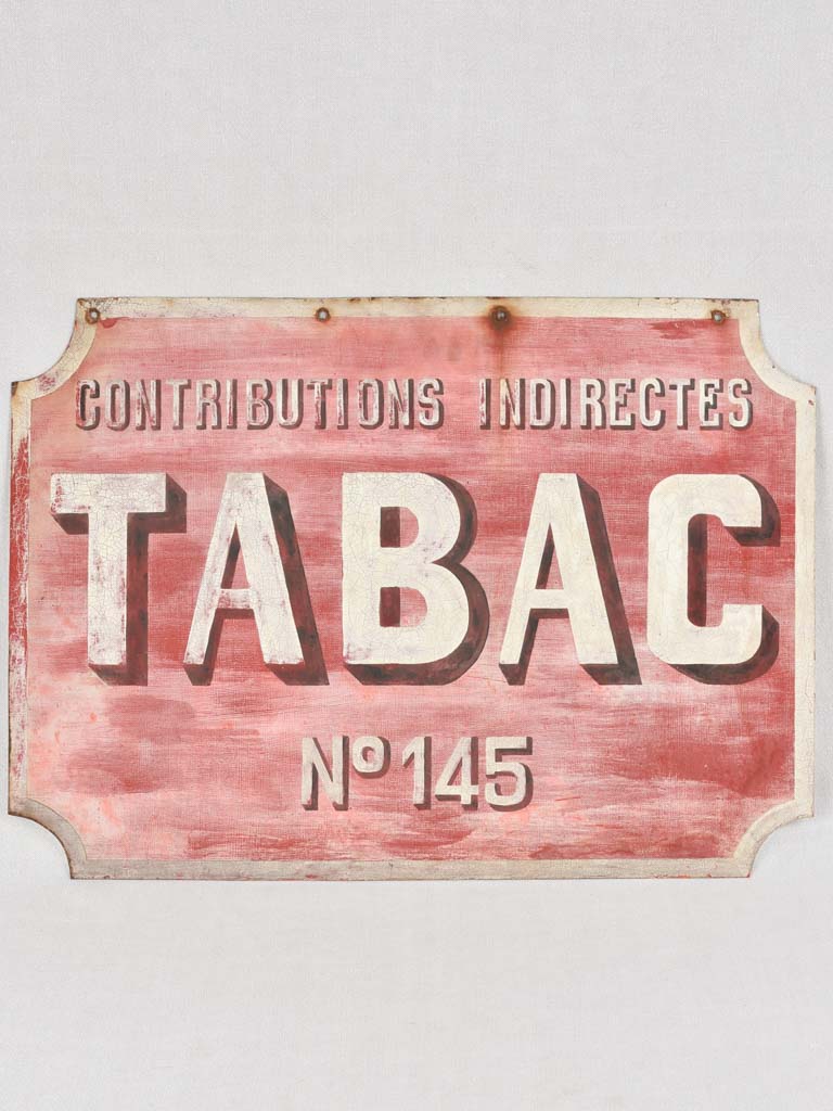 Large antique French tobacco sign 22¾" x 32"
