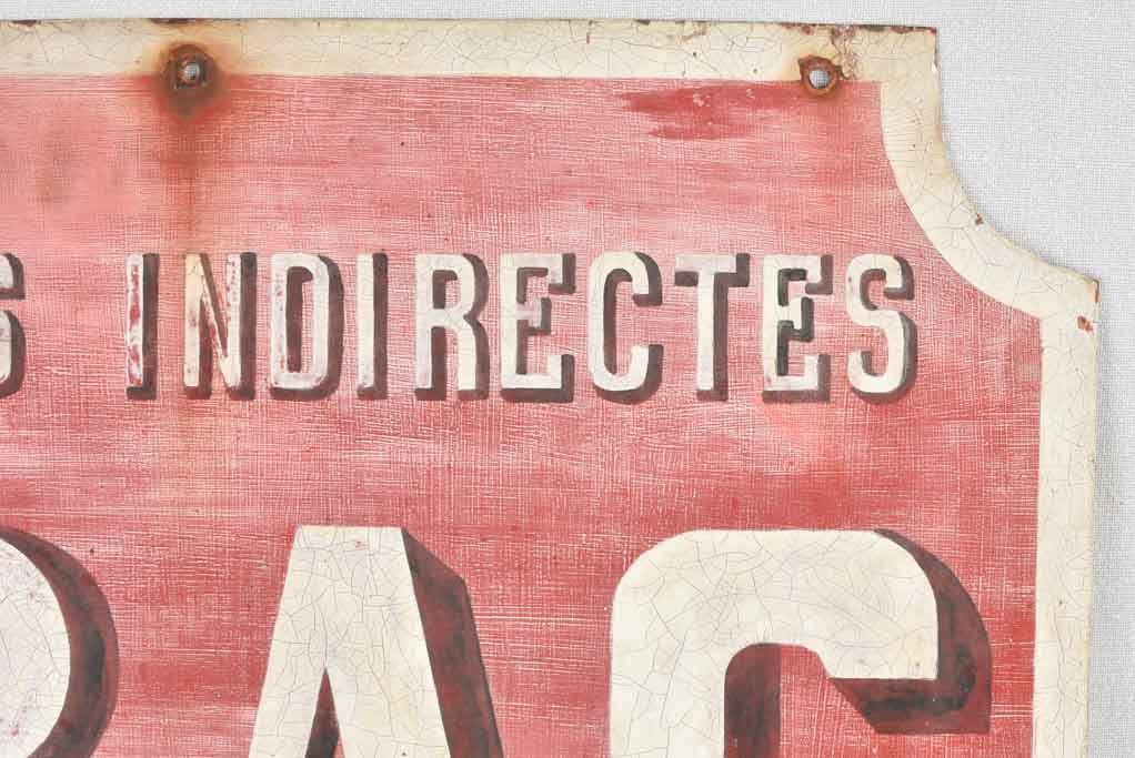 Large antique French tobacco sign 22¾" x 32"