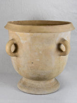 Rustic terracotta planter with D handles