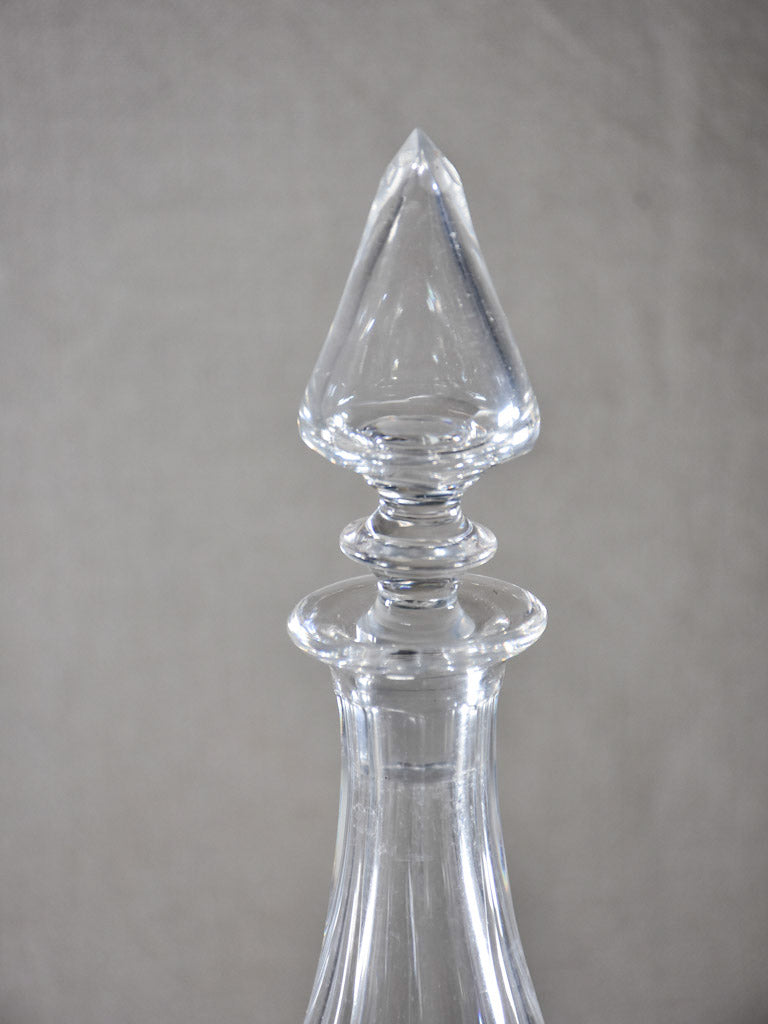 Pair of 1940's crystal carafes 15¼"