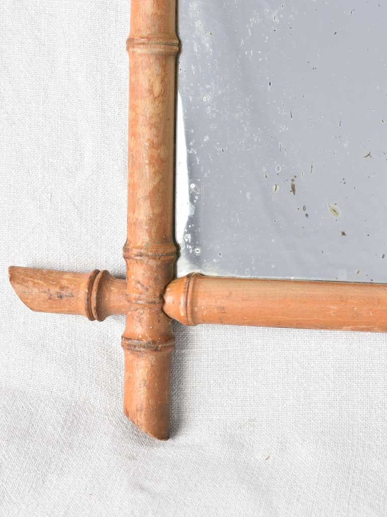 Collection of 5 antique 'bamboo' frame mirrors