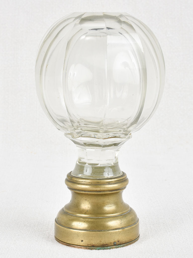 19th century blown glass balustrade ball 6¾"