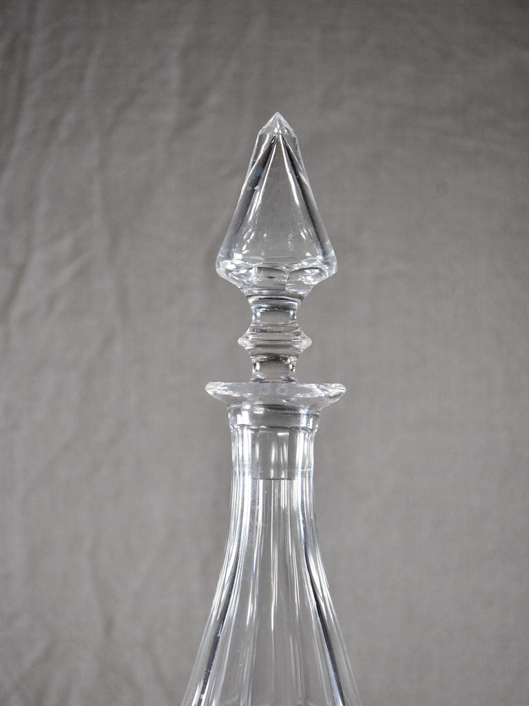 Pair of 1940's crystal carafes 15¼"