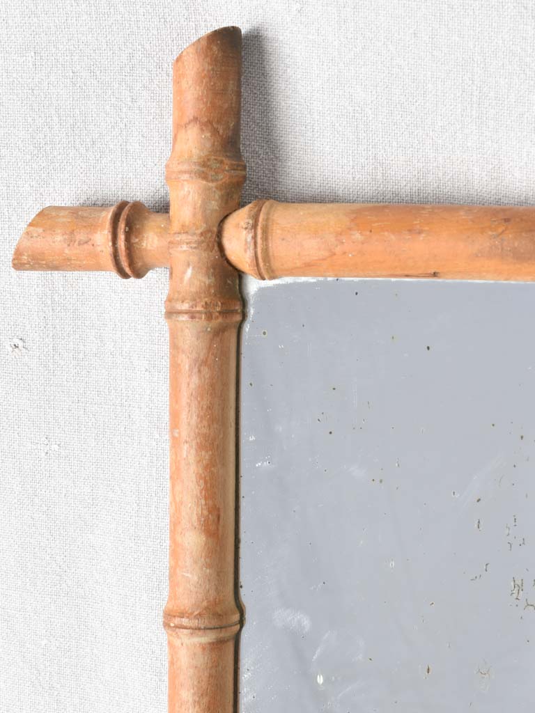 Collection of 5 antique 'bamboo' frame mirrors