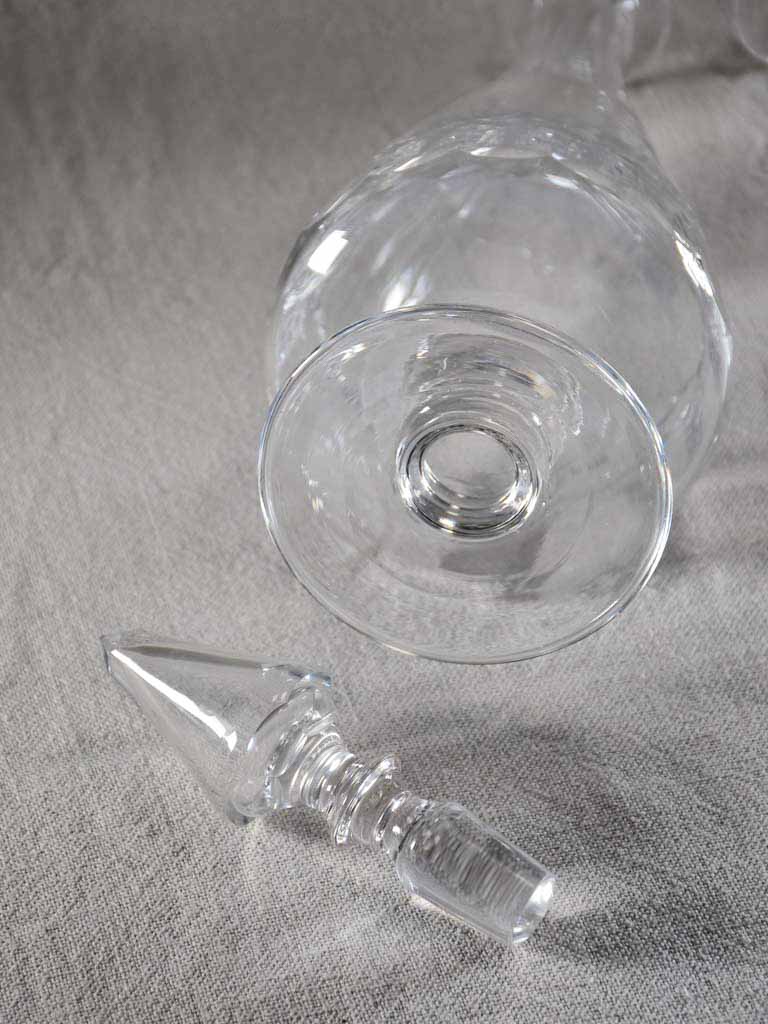 Pair of 1940's crystal carafes 15¼"