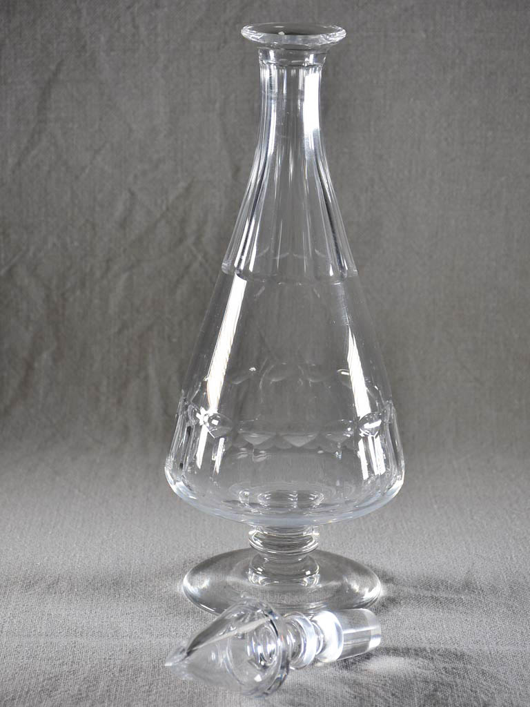 Pair of 1940's crystal carafes 15¼"
