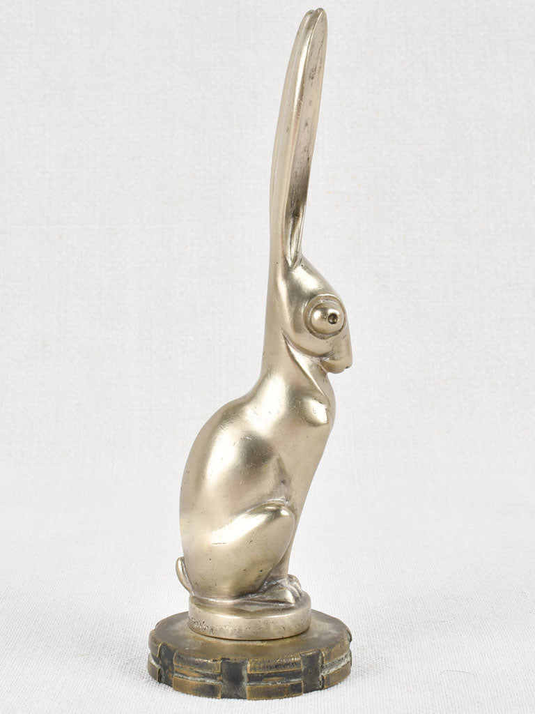 Art Deco Becquerel car mascot - hare 8¼"