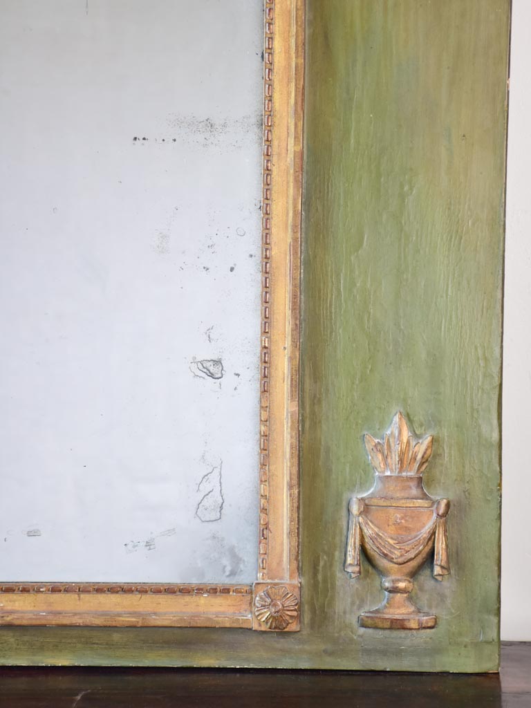 RESERVED Large 19th century Louis XVI style trumeau mirror 47¾" x 58¼"