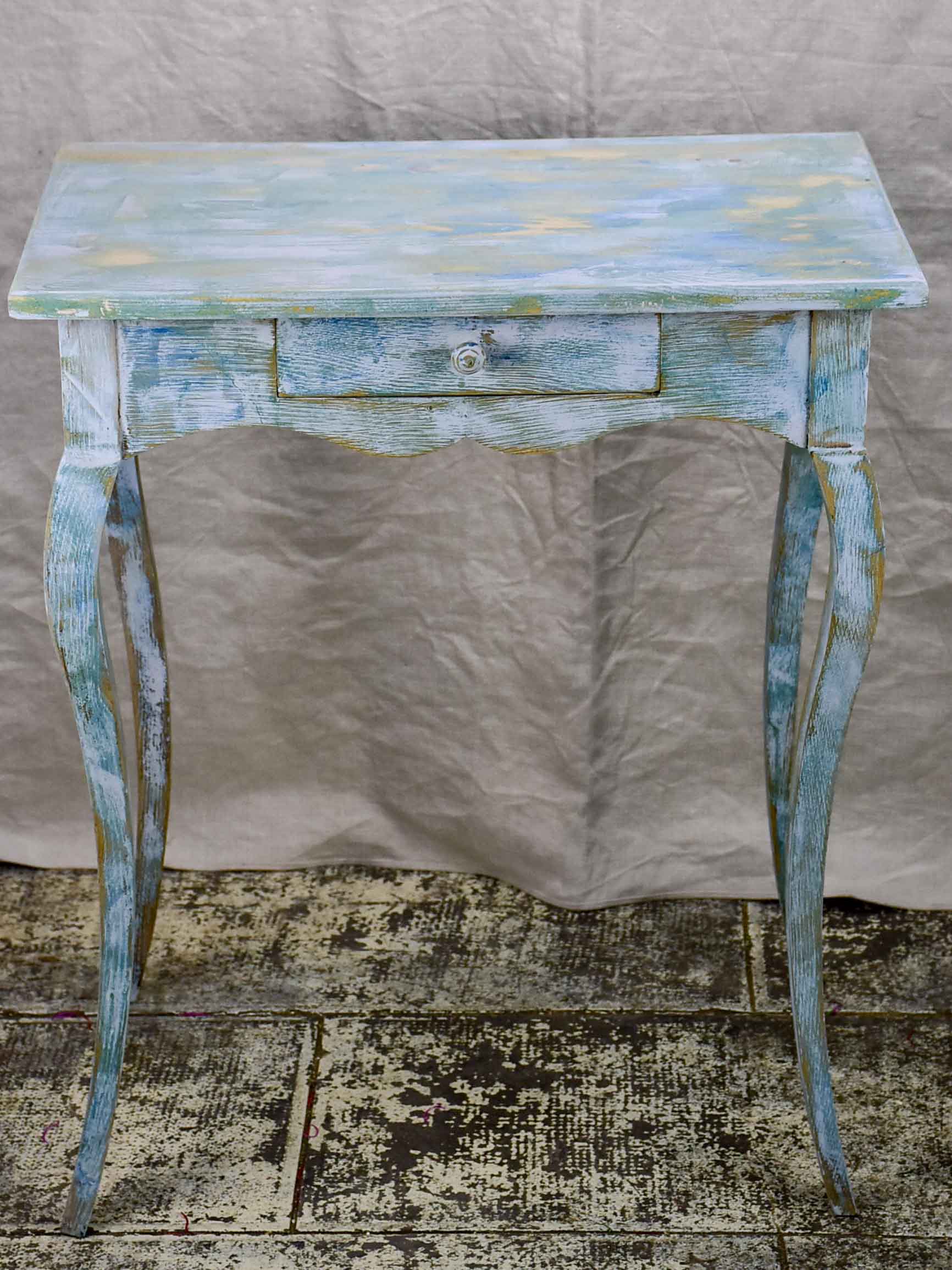 19th Century Louis XV lady's desk with blue patina