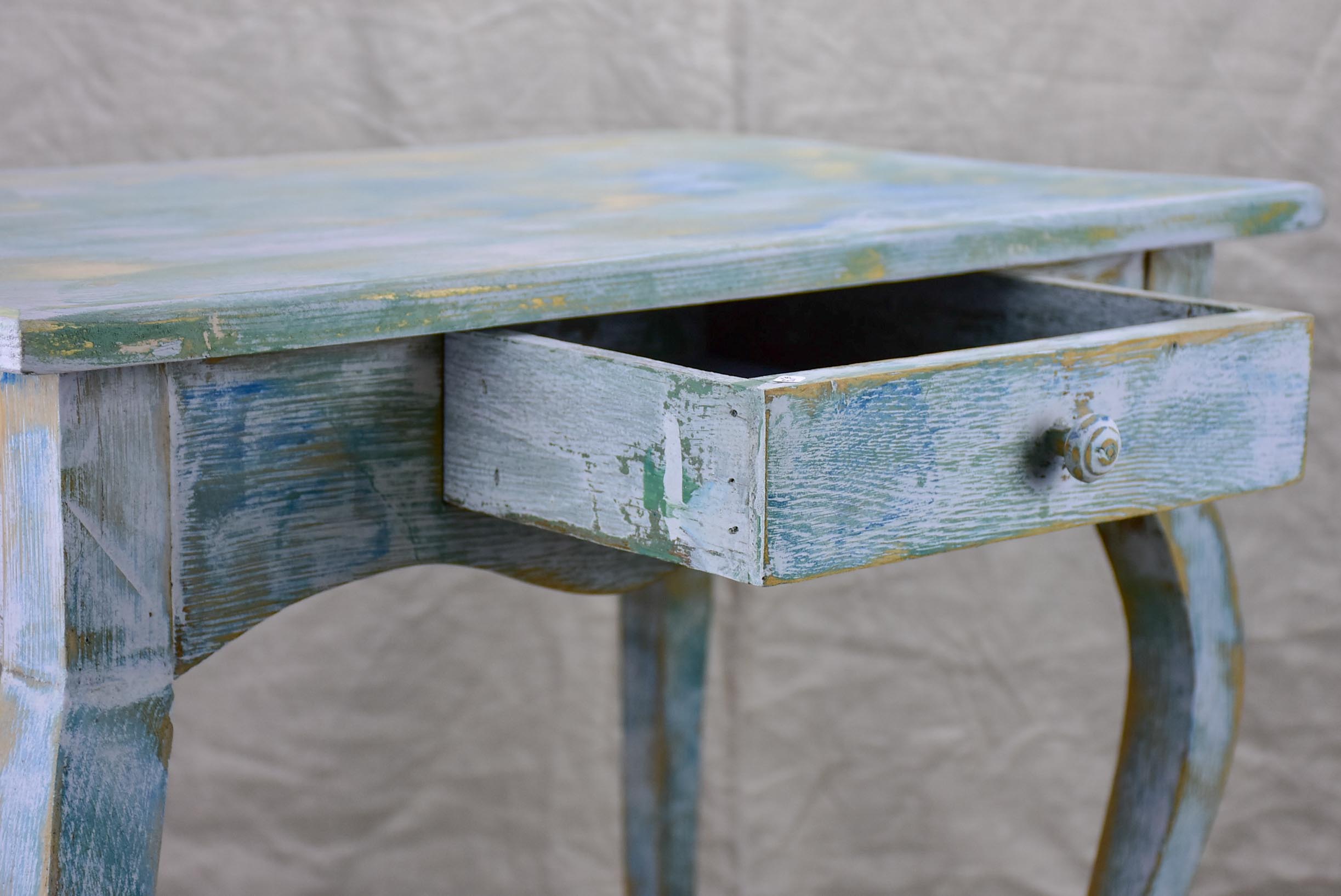 19th Century Louis XV lady's desk with blue patina