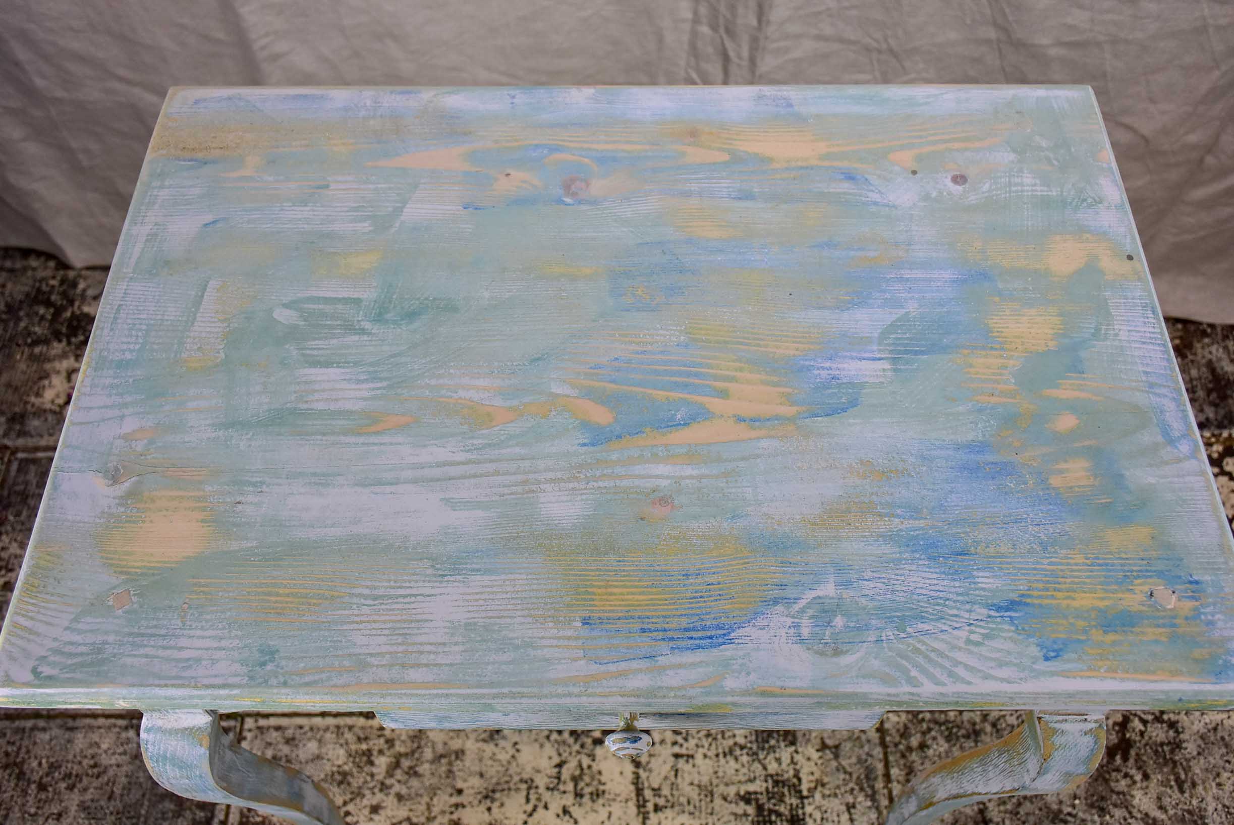 19th Century Louis XV lady's desk with blue patina