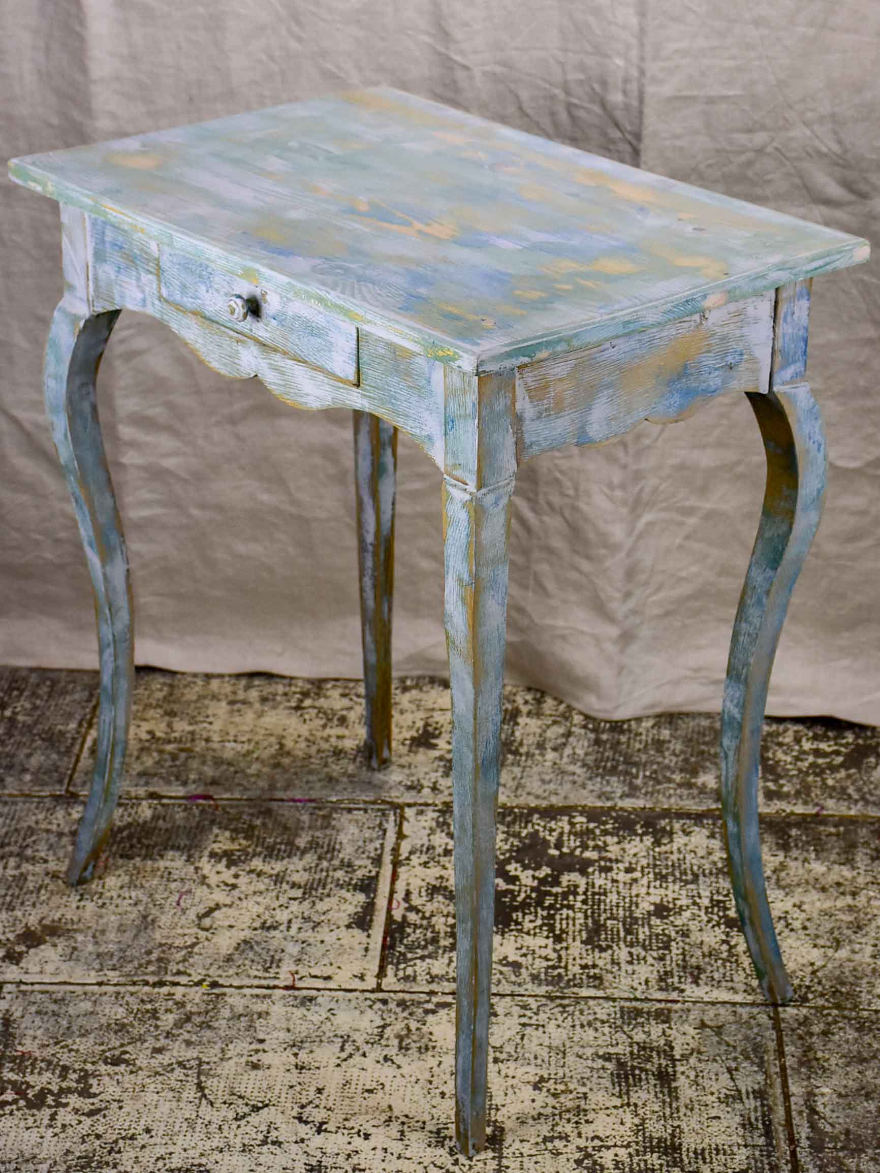 19th Century Louis XV lady's desk with blue patina