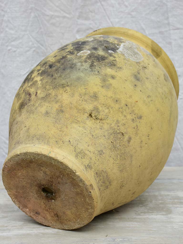 Large antique French confit pot, un-glazed 14½"
