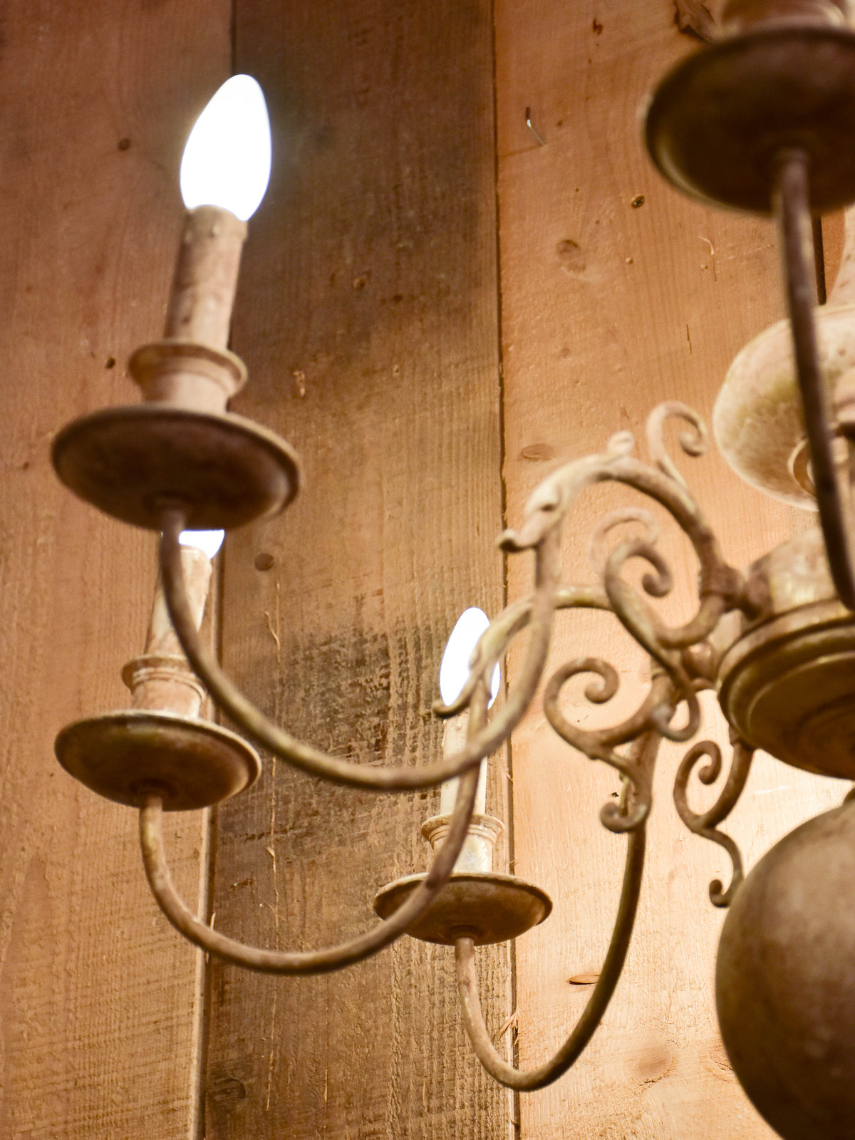 Large French chandelier - bronze and copper