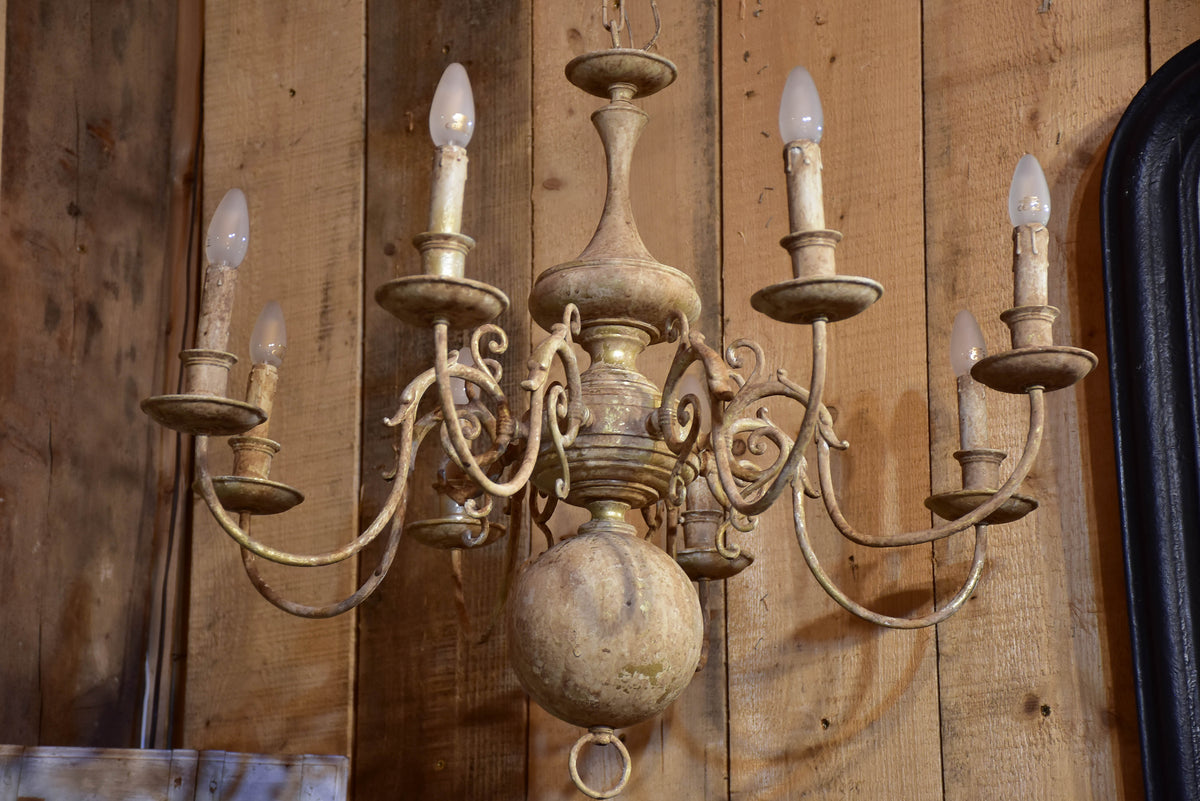 Large French chandelier - bronze and copper