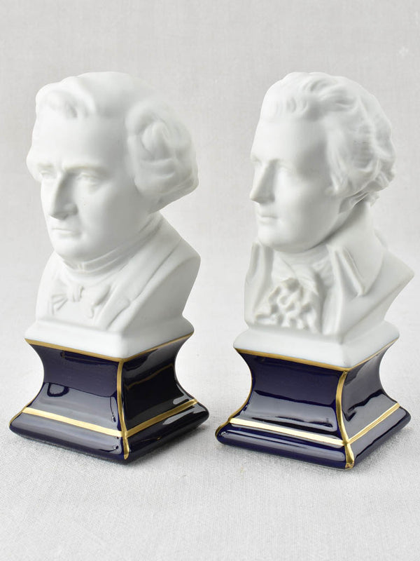 Small Historical Biscuit Porcelain Busts