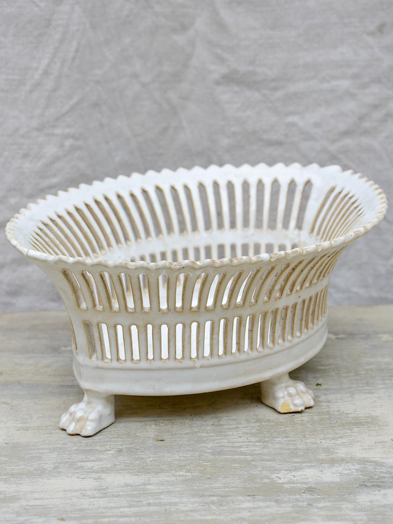 Small antique French porcelain jardiniere - Emile Tessier