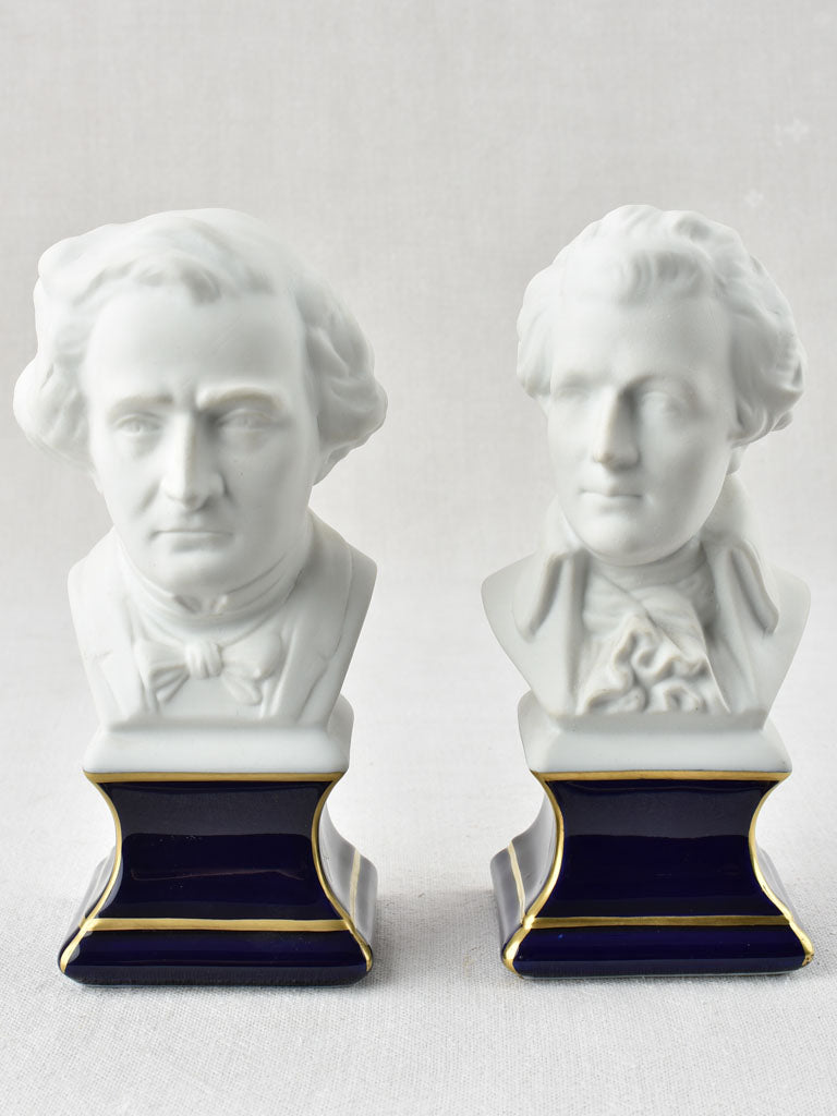 Unique Limoges Biscuit Sculptures Display