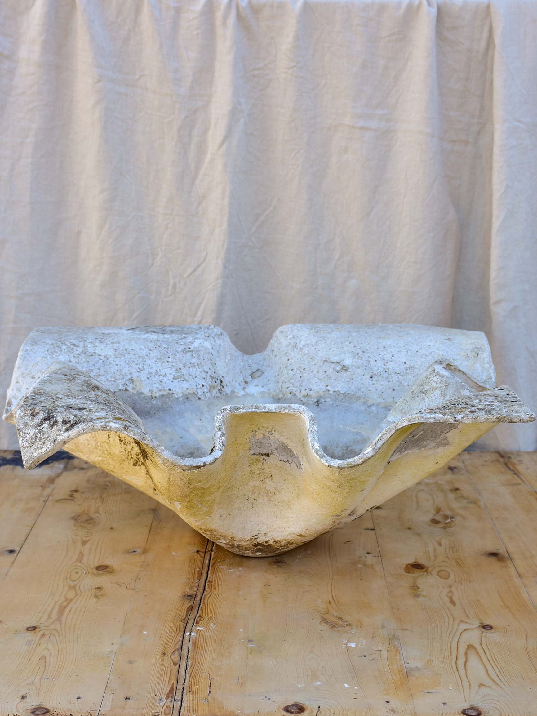 Pair of original mid-century Willy Guhl handkerchief planters - large