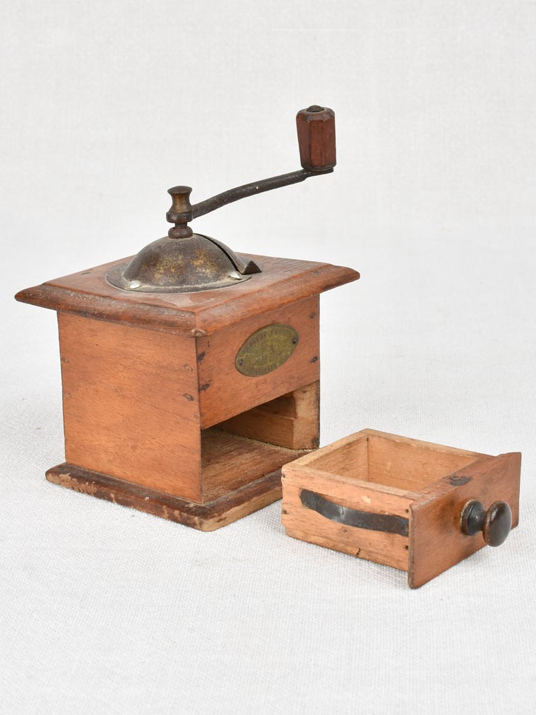 Mini square coffee grinder - 19th century 5½"