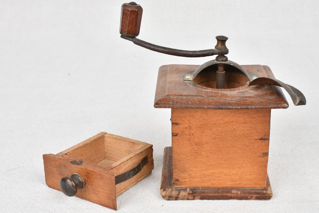 Mini square coffee grinder - 19th century 5½"