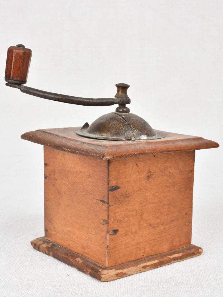 Mini square coffee grinder - 19th century 5½"