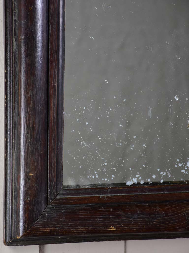 Late 19th Century French mirror with dark timber frame 22¾" x 28¼"