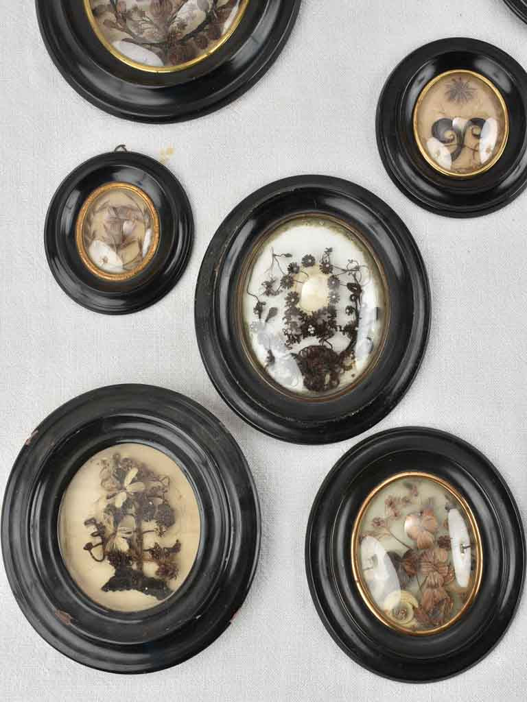 Collection of 10 oval Napoleon III Reliquaries