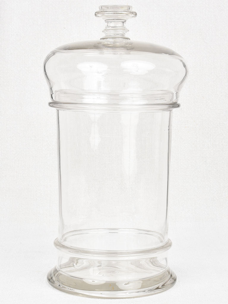 3 antique lidded glass candy / biscuit jars 11½"