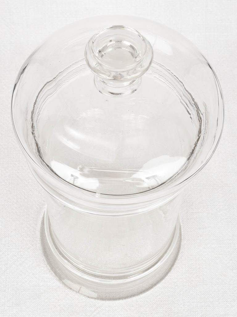 3 antique lidded glass candy / biscuit jars 11½"