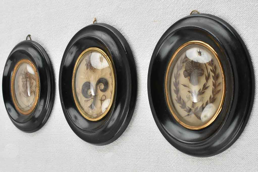 Collection of 10 oval Napoleon III Reliquaries