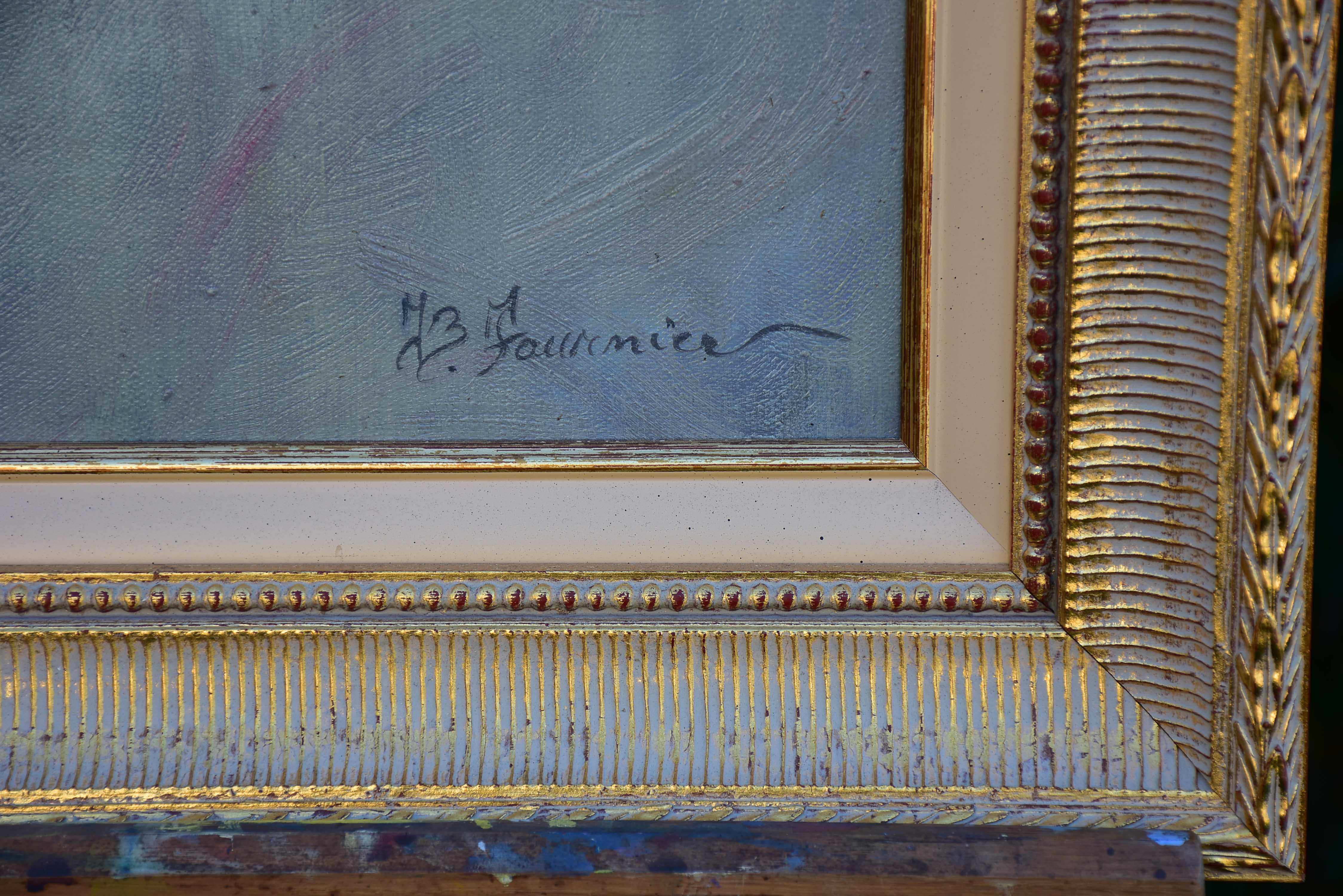 Contemporary French painting of Luciano Pavarotti by Jean-Baptiste Fournier (1959 -)