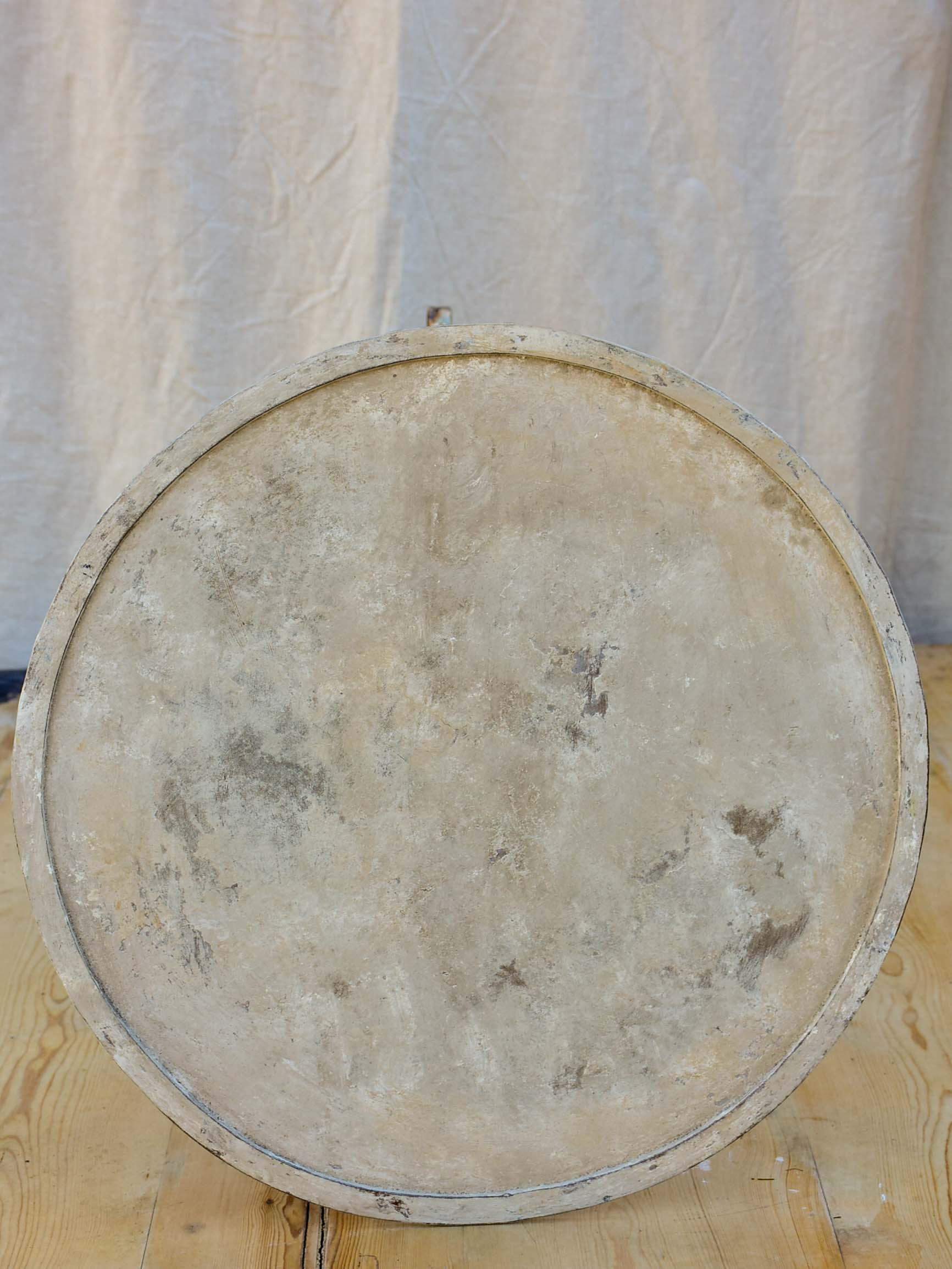 Antique French round garden table - iron