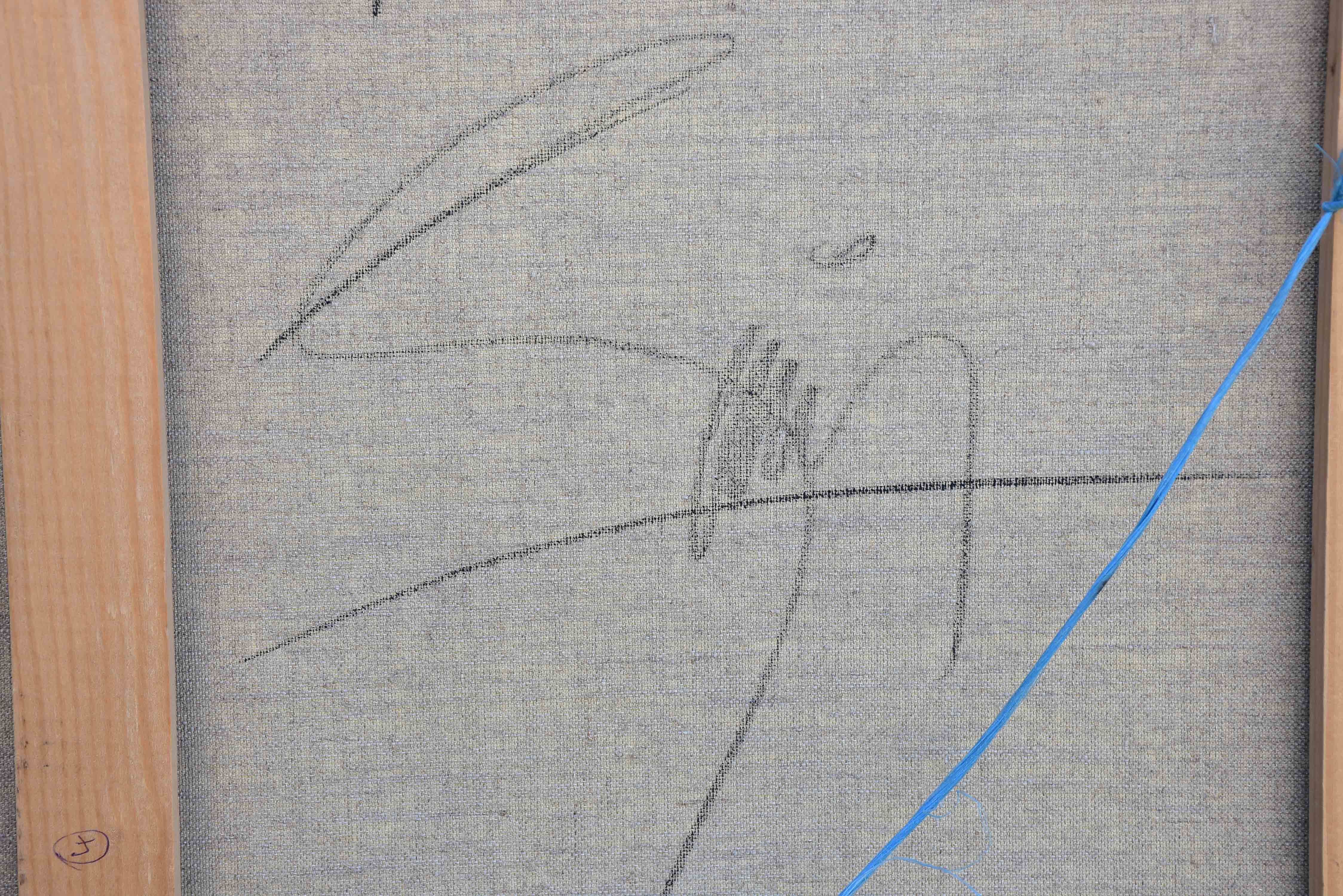 Contemporary painting of a bull by Jean-Marie Guiny (1954-2010)