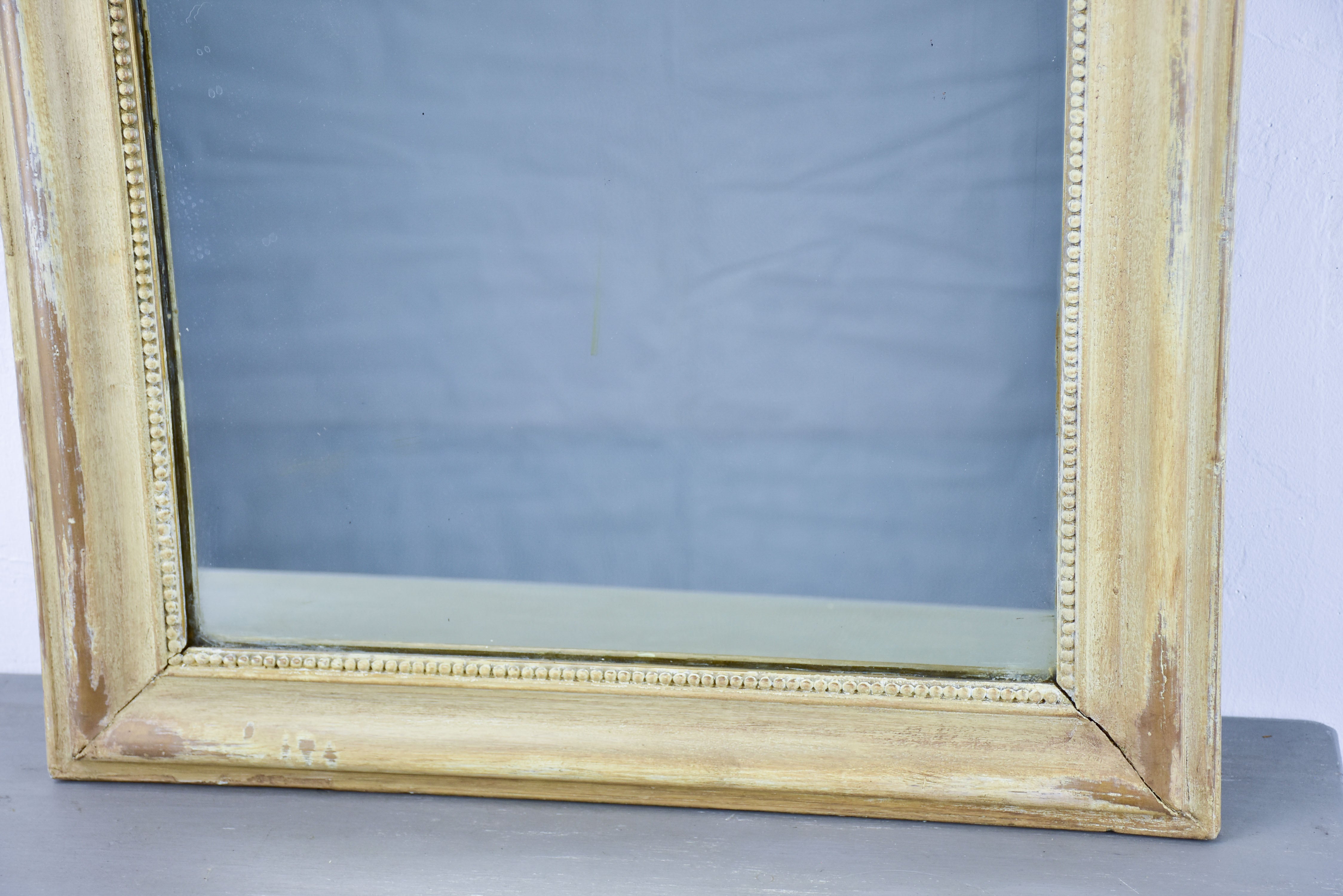 Painted antique French Louis Philippe mirror