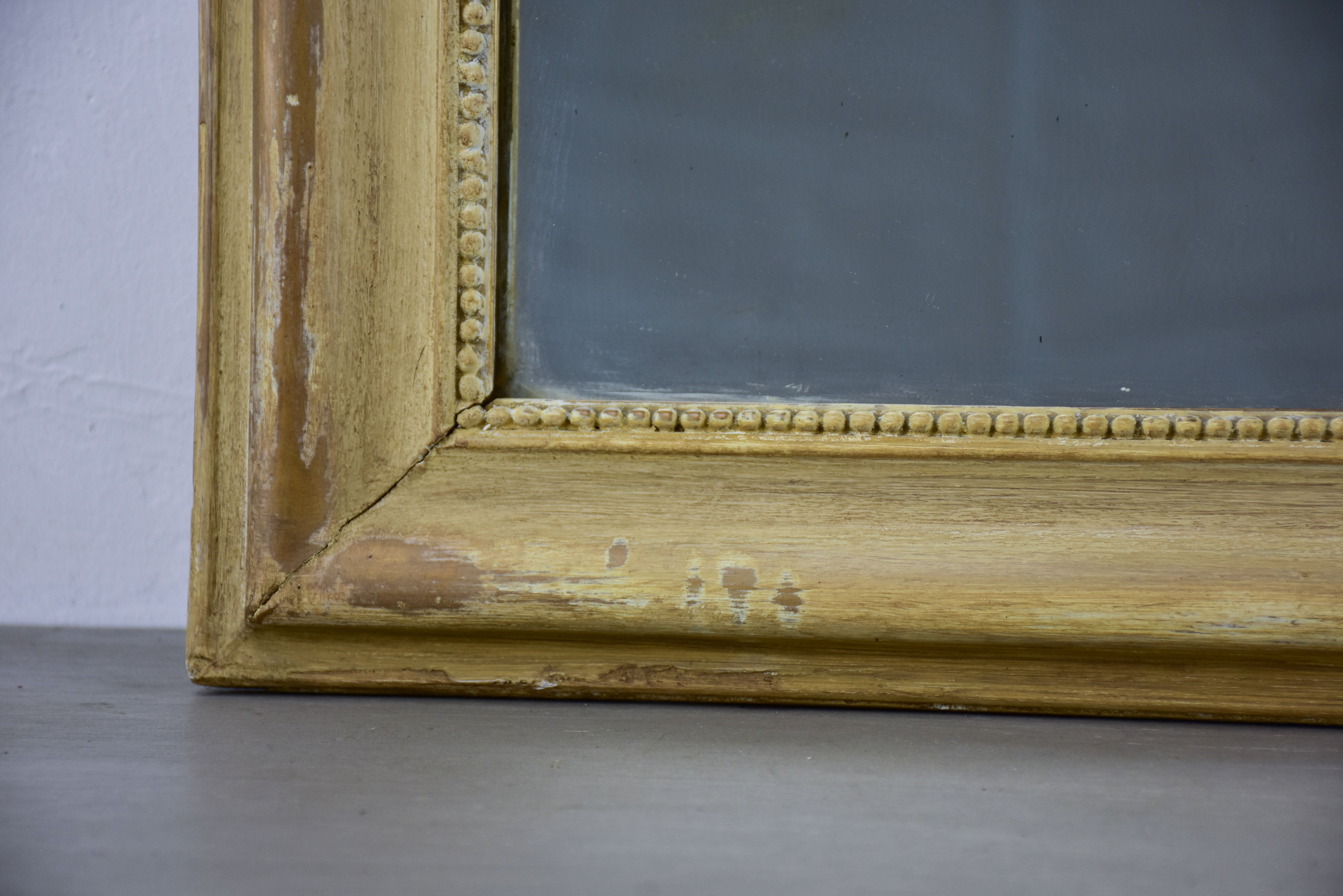 Painted antique French Louis Philippe mirror