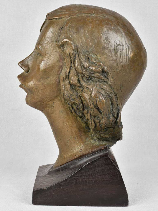 Unique 1966 Bronze Bust Artwork