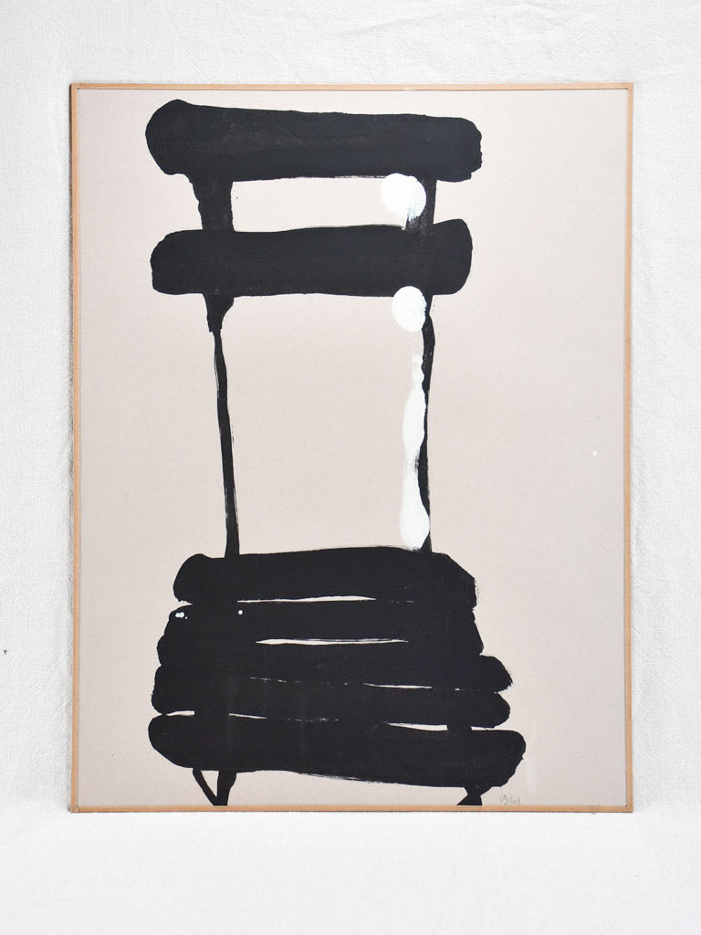 2/2 Monotype oil on paper of a chair by Caroline Beauzon 2009 19¾" x 25½"