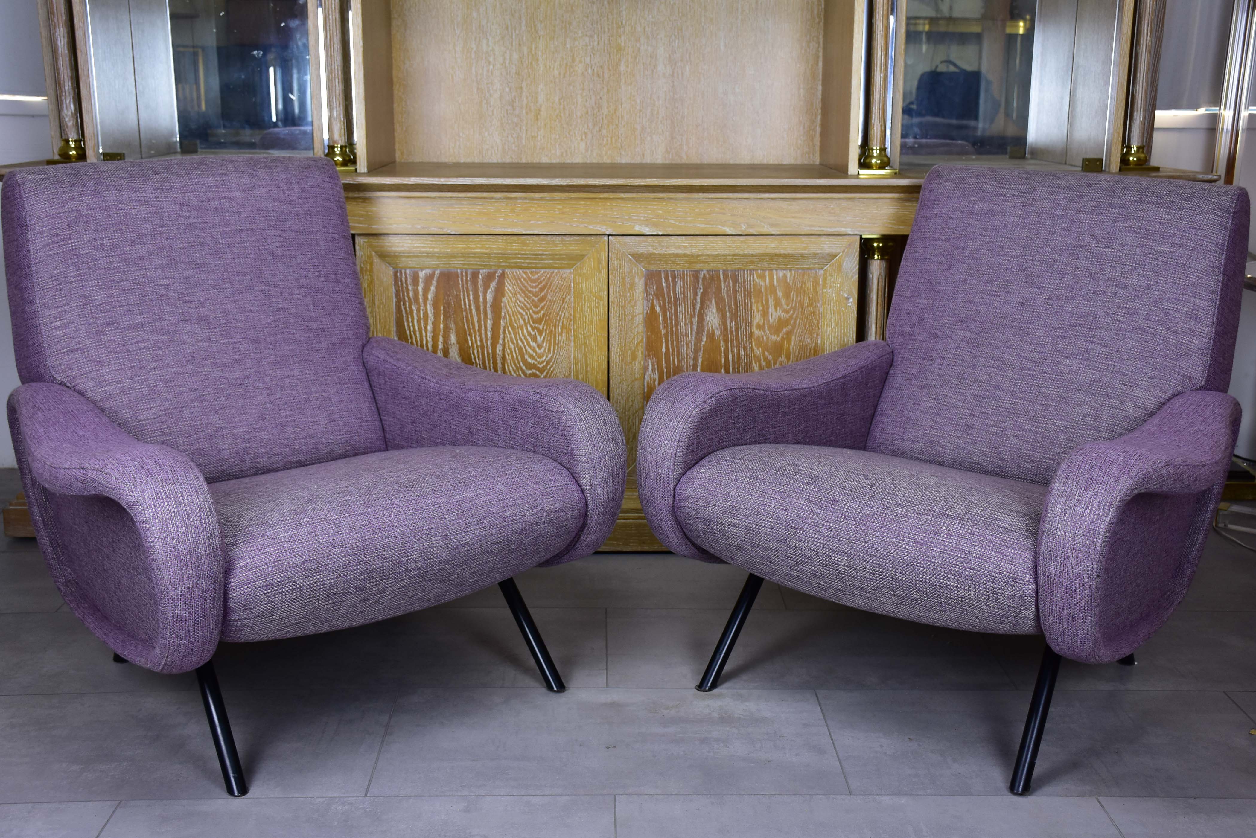 Pair of armchairs in the style of Zanuso