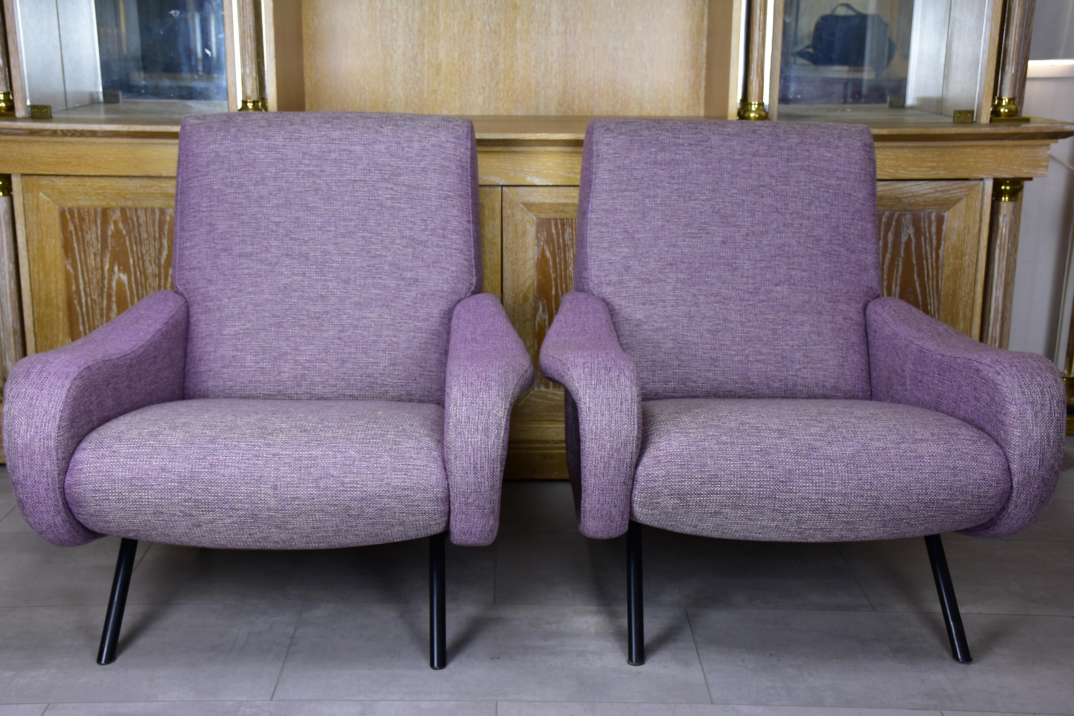 Pair of armchairs in the style of Zanuso