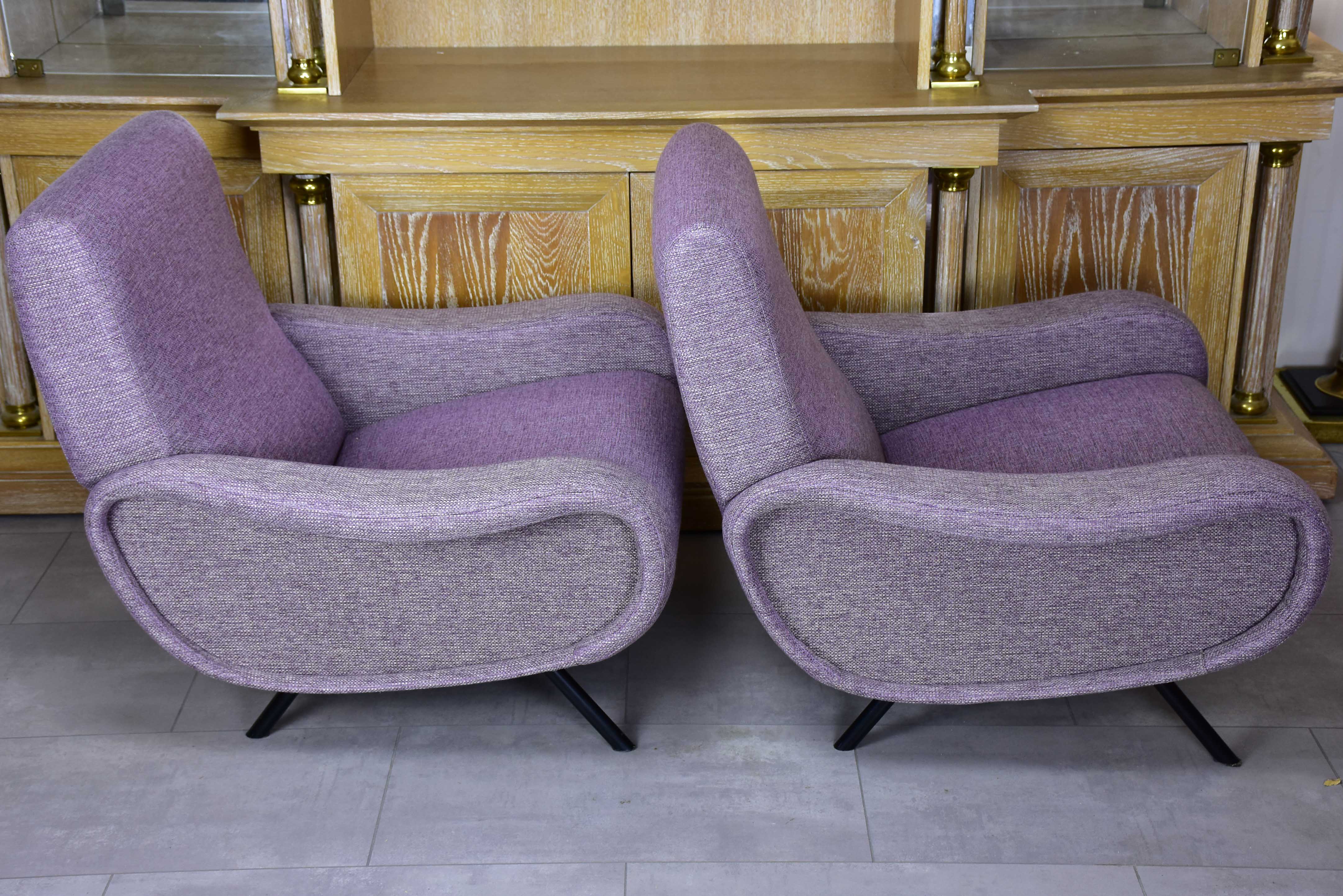 Pair of armchairs in the style of Zanuso