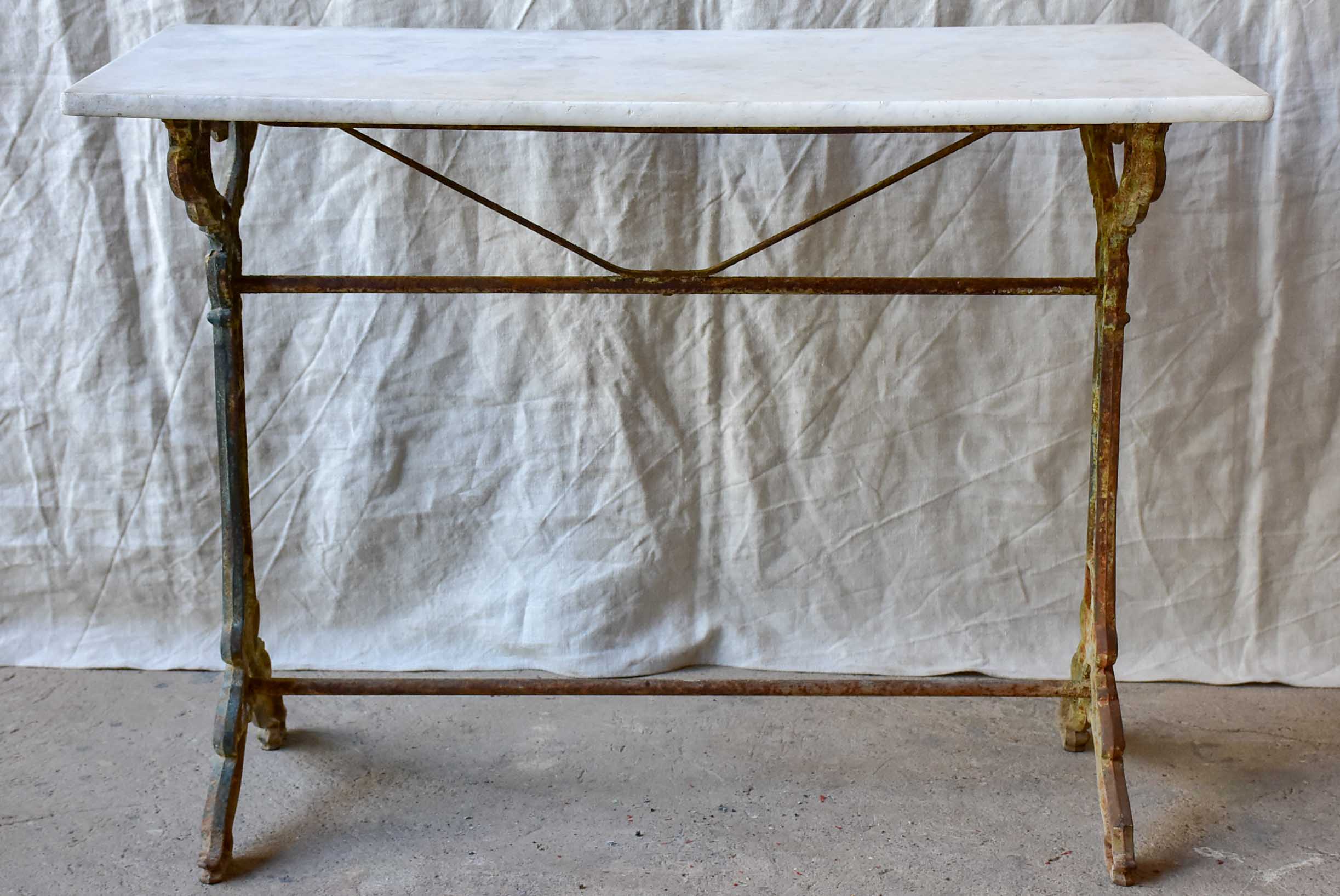 Art Nouveau marble top bistro table