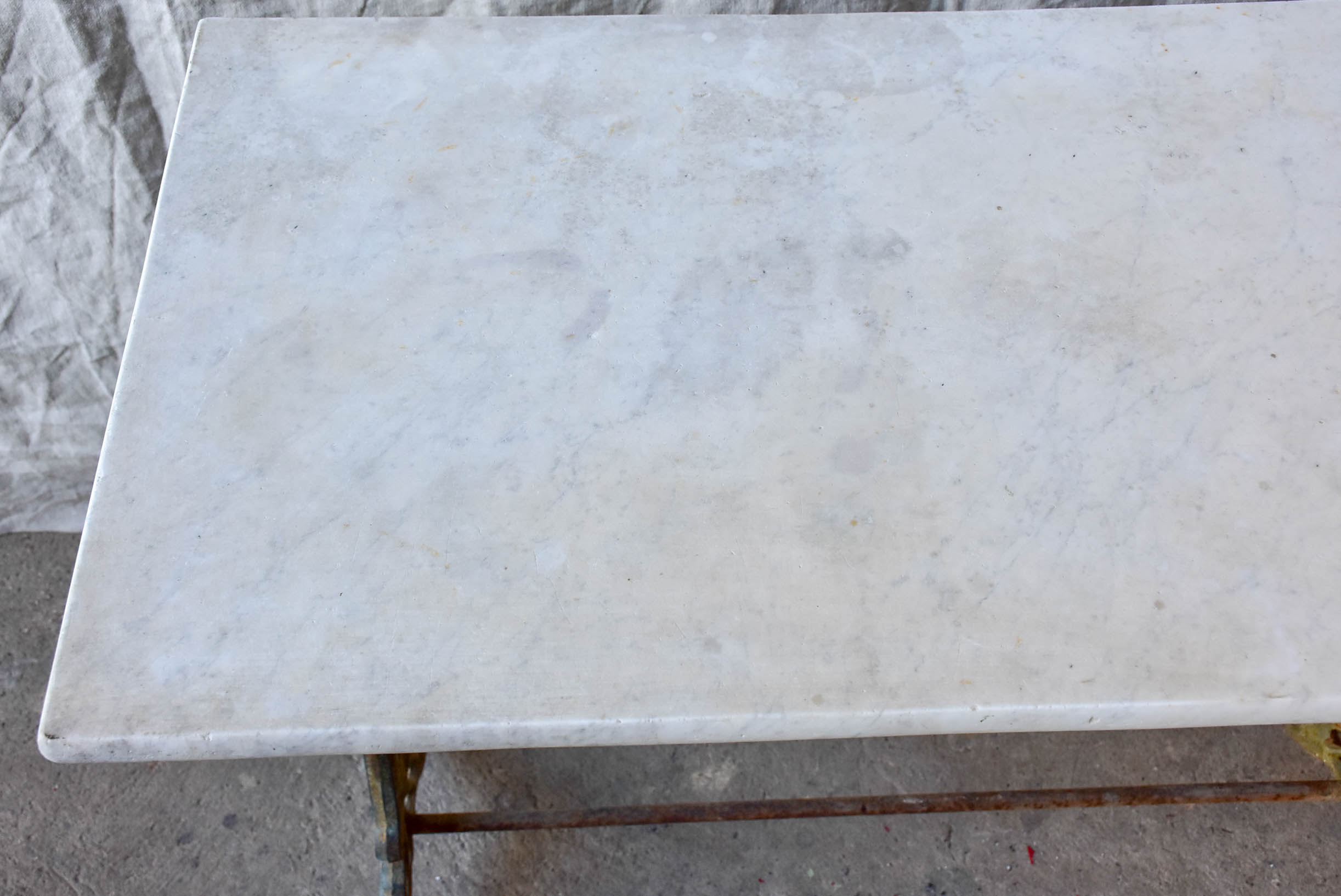 Art Nouveau marble top bistro table