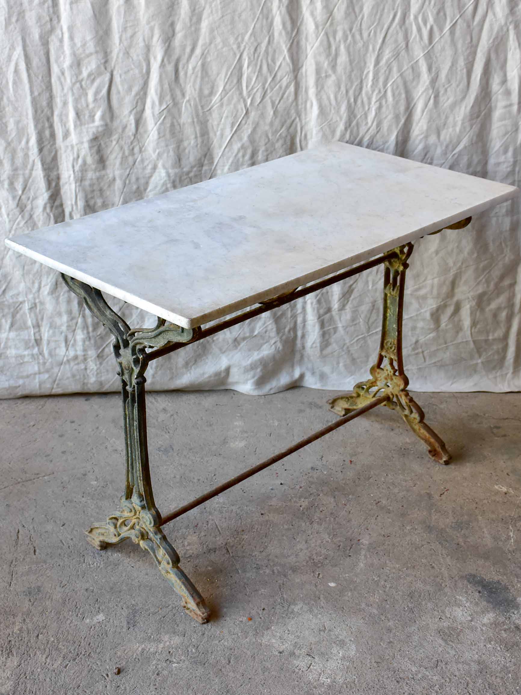 Art Nouveau marble top bistro table