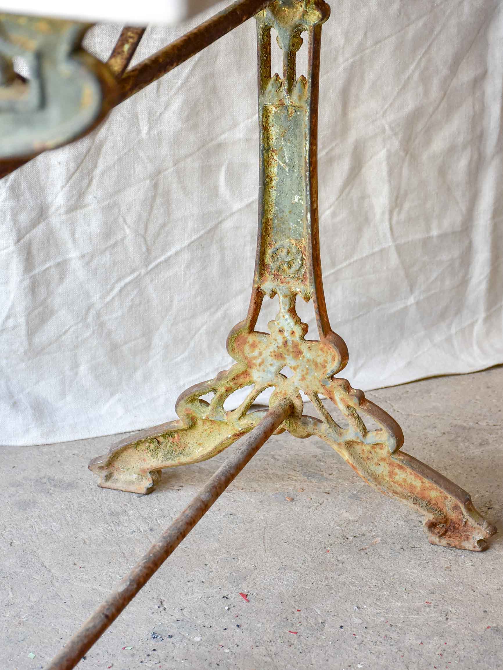 Art Nouveau marble top bistro table