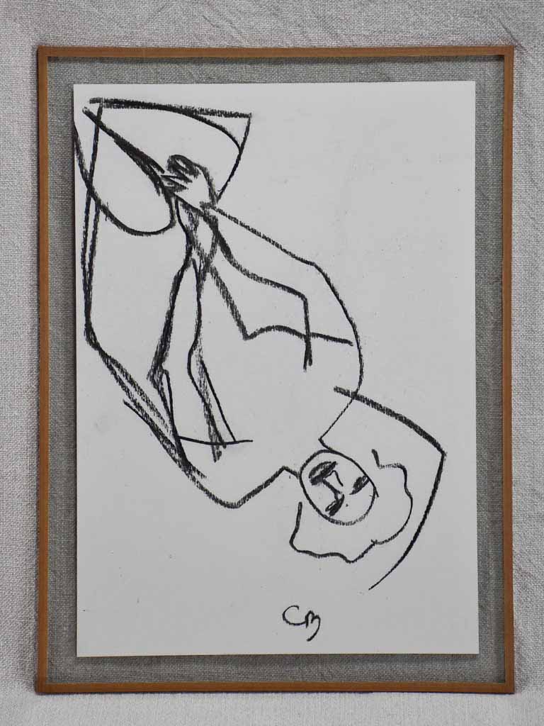 Provincial Style Abstract Charcoal Artwork