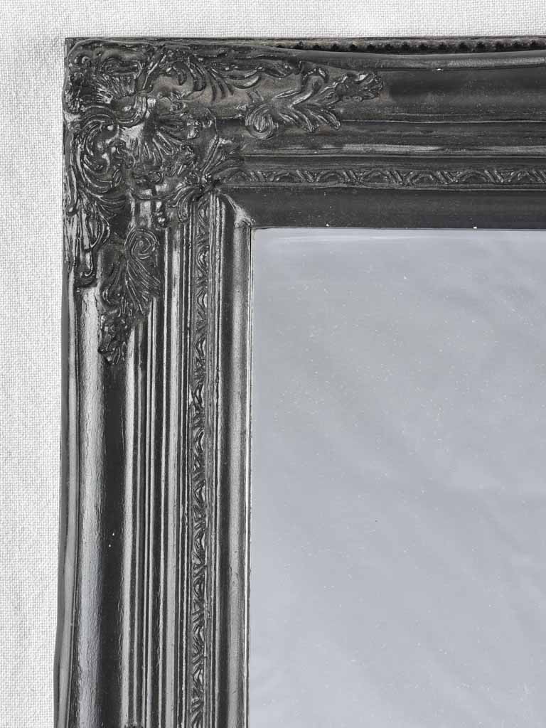 Vintage French mirror with black frame 29½" x 25¼"