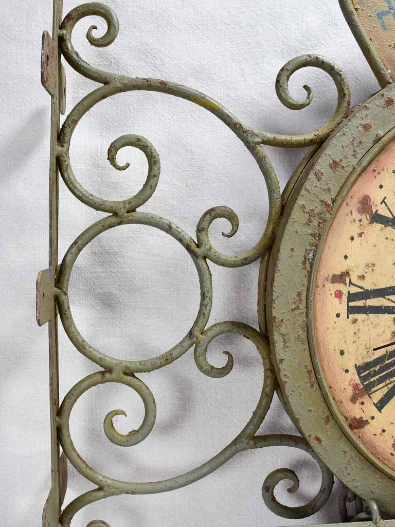 1950s clock and sign from a train station
