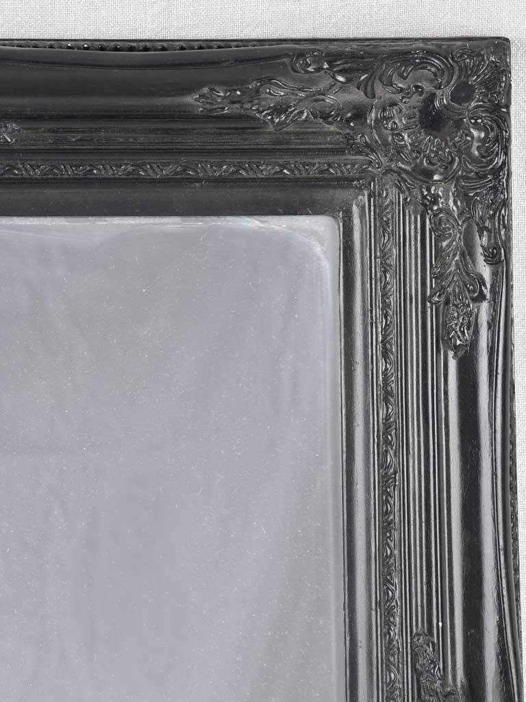 Vintage French mirror with black frame 29½" x 25¼"